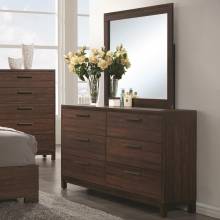 Edmonton Dresser with Six Dovetail Drawers and Mirror